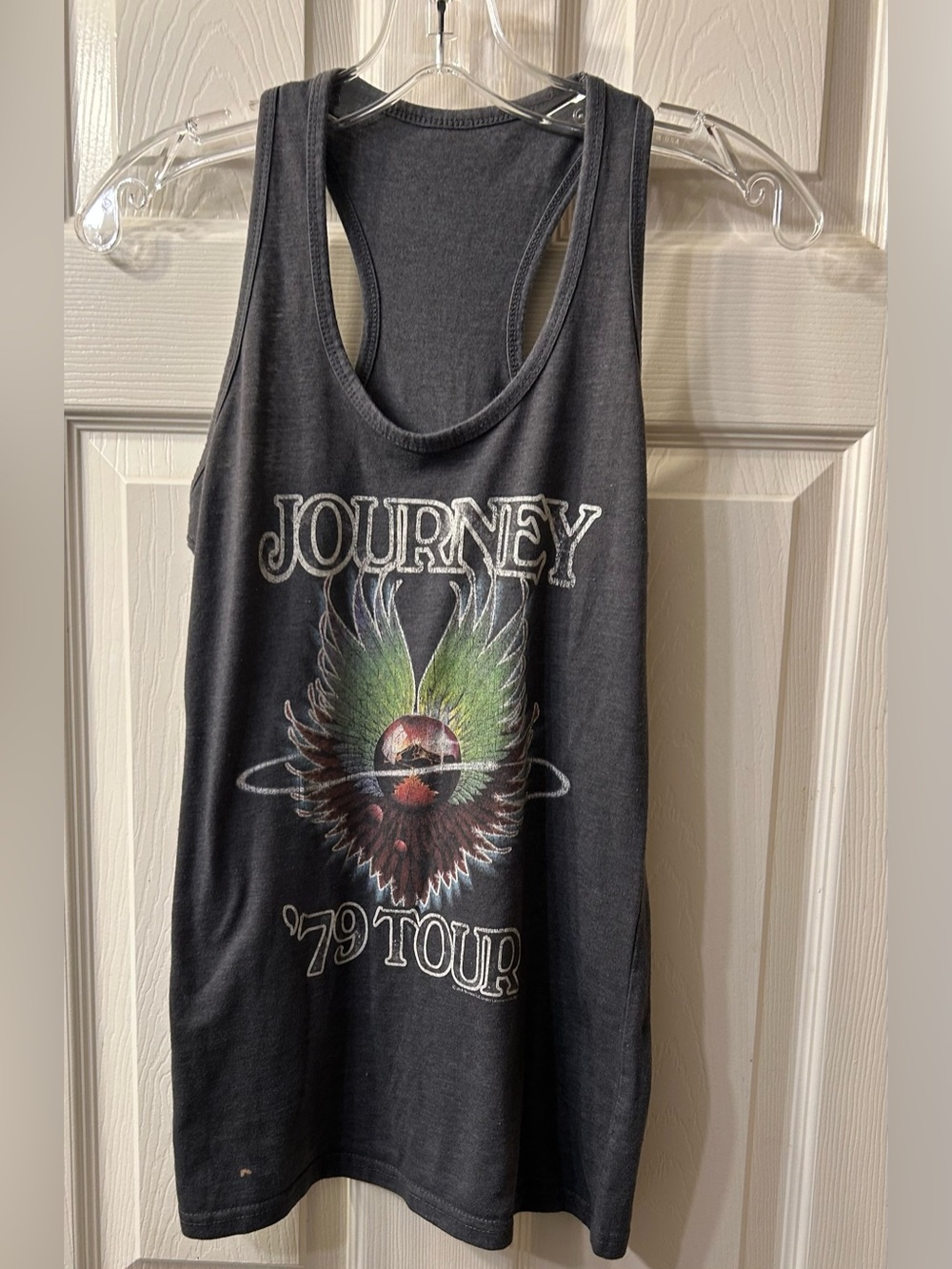 Journey Graphic Racerback gray Tank Top